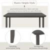 6 Piece Rustic Wood Dining Table Set with 4 Upholstered Chairs and Bench, Rectangular Kitchen Table Set for 6 Persons for Dining Room, Living Room and Kitchen, Gray view 3