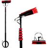 Window Washing Kit, Water Fed Pole Kit with Telescopic Pole, Window Cleaner & Solar Panel Cleaning System Washing Kit, Adjustable Window Cleaner Brush and Extension Pole,9m view 1