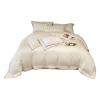 GLAMDIA Summer High-End Lanjing Tencel Bed Four-Piece Cotton 100 Cotton High-Grade Bed Sheet Quilt Cover Fitted Sheet Bedding,Bed view 4