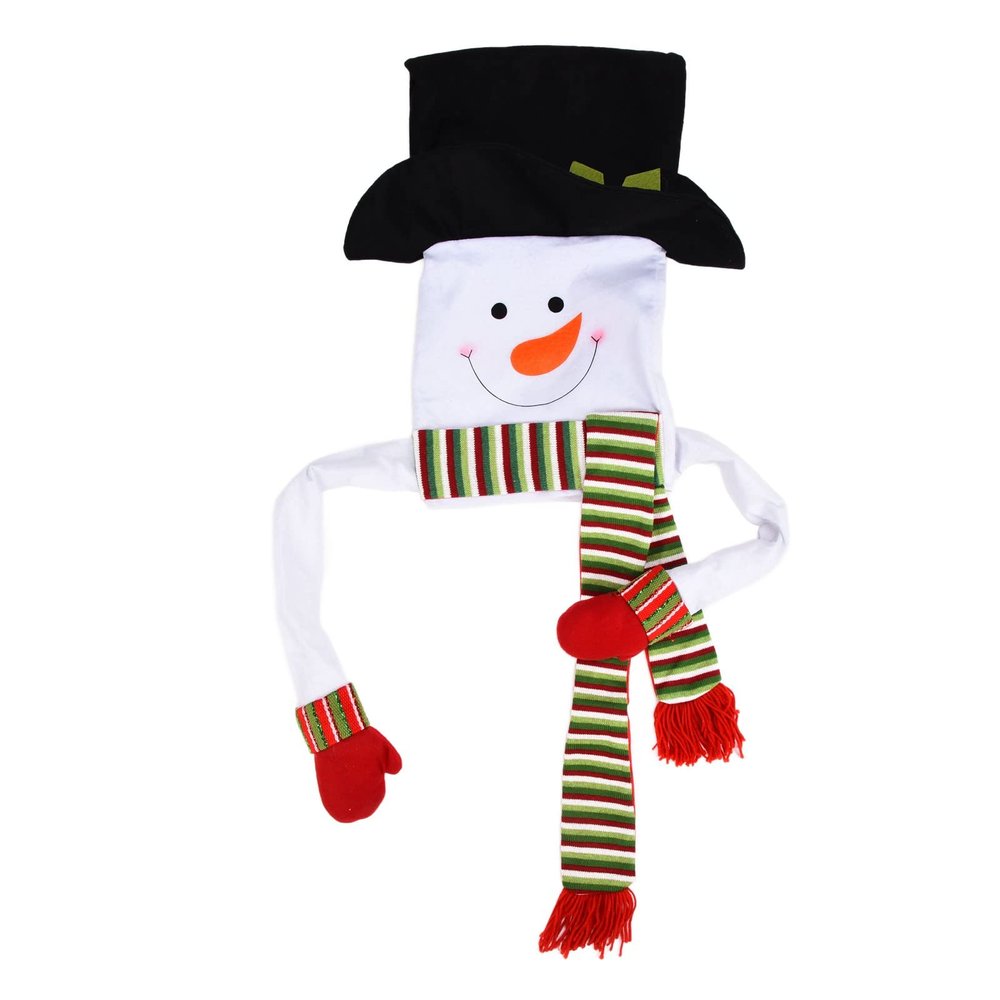 CHEOTIME Christmas Ornaments, Snowman Christmas Tree Decor Snow Man Topper Ornament for Home Christmas Decoration