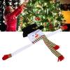 CHEOTIME Christmas Ornaments, Snowman Christmas Tree Decor Snow Man Topper Ornament for Home Christmas Decoration view 4