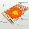 WTTTTW Heated Floor Mat Carbon Crystal Electric Heating Carpet Foot Warmer Under Desk Electric Heating Pad w/Timers & Temperature Adjustable for Home Office,E,200x300cm view 3