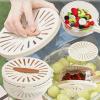 2024 New Draining Basket with Lid, 2 in 1 Multi-Function Drain Basket, Kitchen Sink Drain Basket for Vegetable Washing, Fruit, Freezer Safe (Brown(1pcs)) view 3