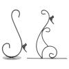 NPQPNAFC 2pcs Wall Hanging Plant Bracket Black Iron Plant Basket Hook Hanger Decorative Balcony Garden Wall Mount Hanger for Chime Planter Bird Feeder Hooks view 1