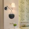 NPQPNAFC 2pcs Wall Hanging Plant Bracket Black Iron Plant Basket Hook Hanger Decorative Balcony Garden Wall Mount Hanger for Chime Planter Bird Feeder Hooks view 2