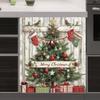 Christmas Tree Dishwasher Cover Merry Christmas Vinyl Decal for Dishwasher, Xmax Tree Fridge ns Cover, Dishwasher Sticker - Ordinary 23" x 26" view 1