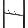 Coat Rack, Carbon Steel Corner Coat Racks Clothes Hanger, Clothing Rack With 3 Storage Shelves & 4 Hooks, Freestanding Garment Shelf Overcoat Hanging Stand, Suitable For Bedroom,Dressing Room (Black) view 4