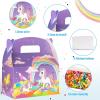 WERNNSAI Unicorn Party Favor Boxes - 12 Pcs Rainbow Unicorn Gift Boxes Girls Birthday Party Supplies Rainbow Horse Treat Boxes for Kids Girls Birthday Decoration view 3