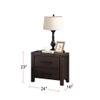 CNJHGL2 Dark Grey Finish Side Table, End Table with 2 Drawers, Wooden Bedside Table, Nightstand for Bedroom Living Room, 24" x 16" x 23" view 2
