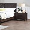 CNJHGL2 Dark Grey Finish Side Table, End Table with 2 Drawers, Wooden Bedside Table, Nightstand for Bedroom Living Room, 24" x 16" x 23" view 3