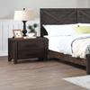 CNJHGL2 Dark Grey Finish Side Table, End Table with 2 Drawers, Wooden Bedside Table, Nightstand for Bedroom Living Room, 24" x 16" x 23" view 4