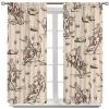AuiMzoo Western Cowboy Curtains, Wild West Desert Rustic Theme Hand Painted Window Treatments, Bedroom Living Room Blackout Noise Reducing Curtains view 1