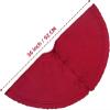 WILDERNESSHOME Make Your Christmas Tree Stand Out with a 48-inch and 36-inch Cable Knit Tree Skirt  A Must-Have Christmas Tree Skirt for Holiday Decoration (Burgundy,36 inch) view 4
