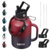 BJPKPK 50oz Insulated Water Bottle with Straw Lid Stainless Steel Water Jug view 1