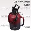 BJPKPK 50oz Insulated Water Bottle with Straw Lid Stainless Steel Water Jug view 2