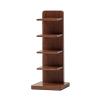 JCWGLY Bookcases Heavy Duty Wood Invisible Bookshelf, Space Saving Vertical Spine Book Tower, Large Capacity Book Organizer Shelf for Home Office Living Room Corner(5 Tier) view 1