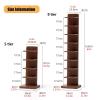 JCWGLY Bookcases Heavy Duty Wood Invisible Bookshelf, Space Saving Vertical Spine Book Tower, Large Capacity Book Organizer Shelf for Home Office Living Room Corner(5 Tier) view 3