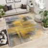 3x4 Area Rug, Retro Gray Rug, Yellow Graffiti Texture Rugs for Living Room, Low Pile Soft Non-Slip Carpet for Bedroom Study Office Decor Floor Mat view 2