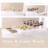 3 Pack Dessert Table Display Set, Clear Acrylic Dessert Stands Buffet Risers for Cupcakes Dessert Pastry Food Treat Tier Cookie Dessert Platter Serving Trays Stand for Wedding Birthday Party (S) view 2