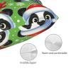 Augenstern Zippered Bed Pillow Protector Pandas-Christmas-Santa-Hats Decorative Throw Pillow Cover Pillowcase Encasement 16"X24" view 3
