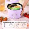 Hot Pot Electric, 1.2L Ramen Cooker, Multifunctional Electric Cooker, Non-Stick, Overheating & Boil Dry Protection, for Stir Fry, Noodles, Steak, Soup, Dorm, Office Use view 4