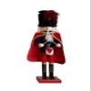 Wizardi 15 Inch Wooden Christmas Nutcracker Soldier - Velvet Cape Drummer view 1