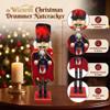 Wizardi 15 Inch Wooden Christmas Nutcracker Soldier - Velvet Cape Drummer view 2