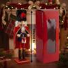 Wizardi 15 Inch Wooden Christmas Nutcracker Soldier - Velvet Cape Drummer view 3