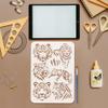 FINGERINSPIRE Tiger Motif Stencil with a Paint Brush 8.3x11.7inch Flaming Tiger Head Stencil Hunting Tiger Painting Stencil Leaping Tiger Silhouette Templates for Wall Tiles Floor Paper Furniture view 3