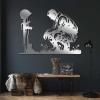 Bestome Kneeling Soldier Veteran Metal Wall Decor, Army Wall Decor, Veteran Metal Wall Decor, Patriotic Decor, Wall Decor Living Room, Army Gifts for Soldiers Veterans (Silver, 24"x17"|60x43 cm) view 1