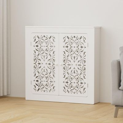 Radiator Covers for Home, Radiator Shelf, Radiator Decoration, Shielding Storage Design, Steam Radiator Covers Modern Radiator Cover Suitable for Decorative Living Room Home, Easy Assembly(100*90*15cm