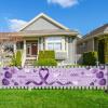 WANDIC 9.84 * 1.64ft Purple Ribbon Hope Large Banner, 1PC Long Banner Outdoor Hanging Sign Backdrop Decor for Alzheimer's Disease Awareness view 1