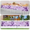 WANDIC 9.84 * 1.64ft Purple Ribbon Hope Large Banner, 1PC Long Banner Outdoor Hanging Sign Backdrop Decor for Alzheimer's Disease Awareness view 3