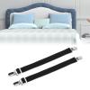 Beufee 2Pcs Bed Sheet Straps, Bed Sheet Holder Straps Sheet Stays Keepers Bedsheet Holders Fasteners Bed Sheet Clip Straps (Black) view 2