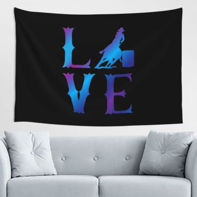 BGPTWLQMX Love Barrel Racing Tapestry Wall Hanging Decoration Blanket Bedroom Living Room Dormitory 3d Tapestry 60 * 40inch