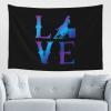 BGPTWLQMX Love Barrel Racing Tapestry Wall Hanging Decoration Blanket Bedroom Living Room Dormitory 3d Tapestry 60 * 40inch view 1