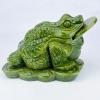 BOGABRA Jade Frog with Coin in Mouth,Feng Shui Frog,Money FrogAttract Wealth Good Luck Toad Decoration (Green*2) view 2