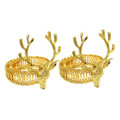 ULDIGI 2pcs Christmas Curtain Buckle Holdbacks Deer Design Curtain Fasteners for Home Decor Easy to Use Fixing Holdbacks for Various Room Elegant and Convenient