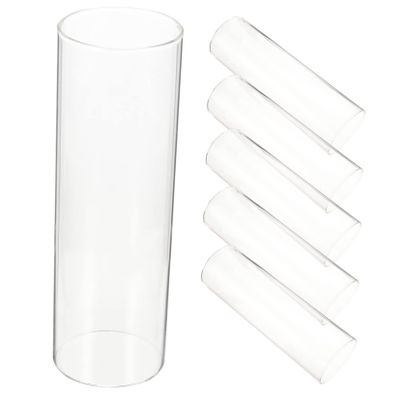 JEWEDECO 6pcs Floating Candle Holders Cylinder Glass for Home Decor Elegant Transparent Centerpieces for Weddings Parties Table Settings