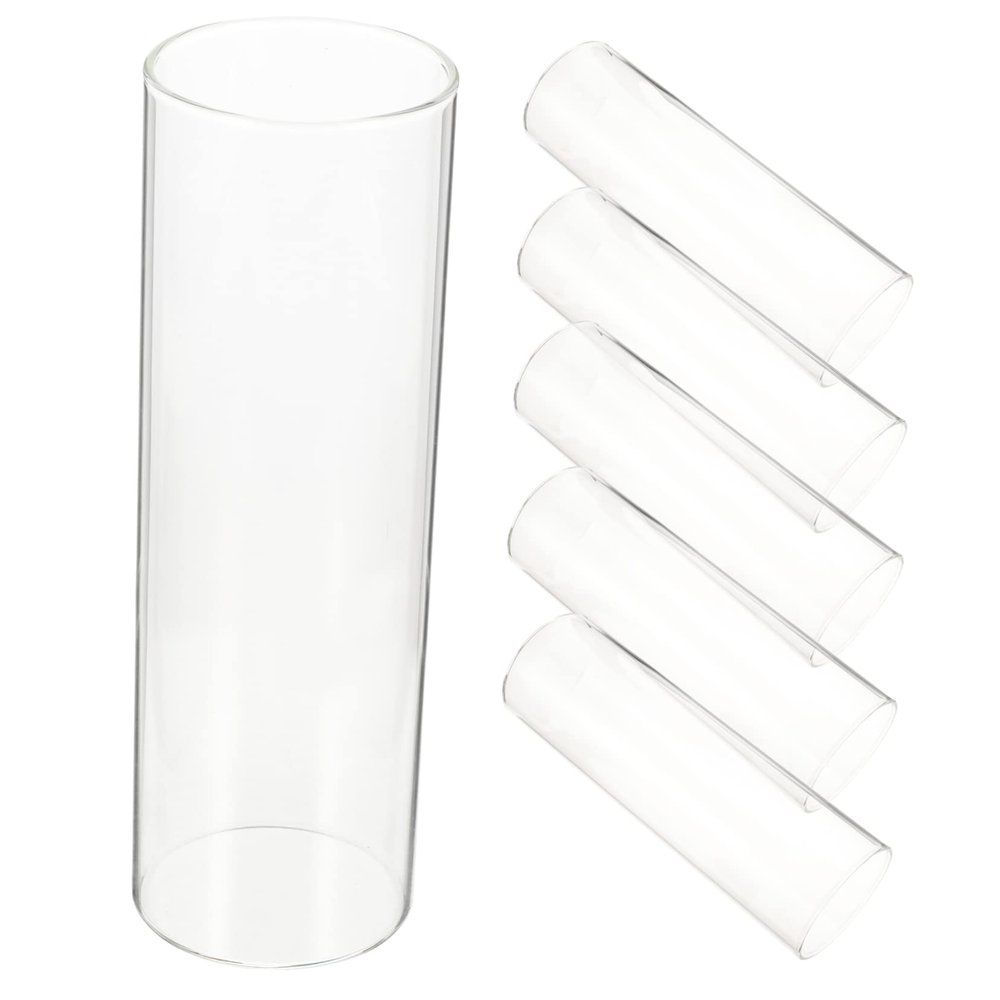 JEWEDECO 6pcs Floating Candle Holders Cylinder Glass for Home Decor Elegant Transparent Centerpieces for Weddings Parties Table Settings