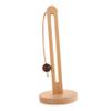 BRIGHTFUFU Rustic Wooden Paper Towel Holder Vertical Stand for Kitchen and Bathroom No-Drill Installation Space-Saving Design Beech Wood Construction Stylish Towel Rack for Easy Access view 1