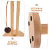 BRIGHTFUFU Rustic Wooden Paper Towel Holder Vertical Stand for Kitchen and Bathroom No-Drill Installation Space-Saving Design Beech Wood Construction Stylish Towel Rack for Easy Access view 2