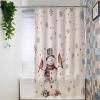 Shower Curtains for Bathroom-60x72in,Merry Christmas Snowman Red Bird Waterproof Bath Curtain Grommet Shower Curtain Set with Hooks,Snowflake Holly on Burlap Flax Washable Bath Accessories view 4