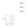 Tuhome Manchester Wall Cabinet, 19.7" W x 23.6" H Wall Mounted Storage with 1 Door and 2 Interior Shelves, Compact Bathroom Wall Cabinet for Kitchen, Laundry Room or Garage, White view 2