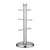 Hxyxbnhno Silver 6 Coffee Mug Tree Kitchen Tea Cup Holder Stand Rack Modern Cup Hanging Display Drinkware Shelf Stainless Steel view 1