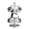Hxyxbnhno Silver 6 Coffee Mug Tree Kitchen Tea Cup Holder Stand Rack Modern Cup Hanging Display Drinkware Shelf Stainless Steel view 4