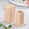 NEKCOCO Toothpick Holders Toothpick Holder Solid Wood Toothpick Box Restaurant Hotel Home White Oak Toothpick Jar Toothpick Dispenser view 3