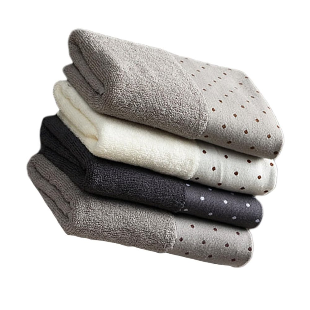 TOVINANNA 4pcs Pure Cotton Washcloths Towels Soft Absorbent Kitchen Towel Facial Random Color