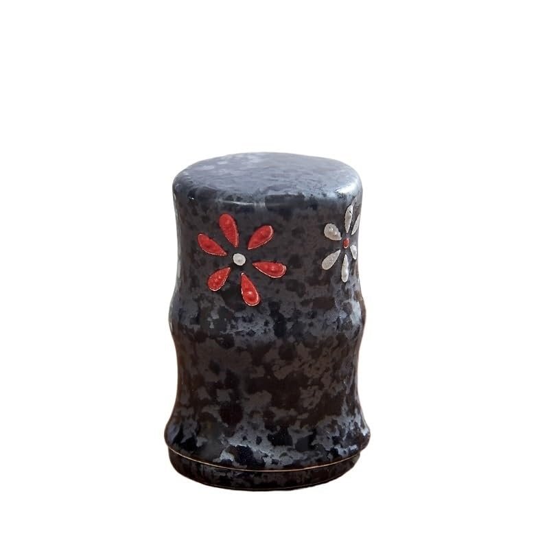 NEKCOCO Toothpick Holders Porcelain Tableware Hand-Painted Ceramic Jar with Lid Tube Box Hotel Color Glaze Toothpick Box Toothpick Dispenser(1)