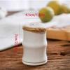 NEKCOCO Toothpick Holders Porcelain Tableware Hand-Painted Ceramic Jar with Lid Tube Box Hotel Color Glaze Toothpick Box Toothpick Dispenser(1) view 2